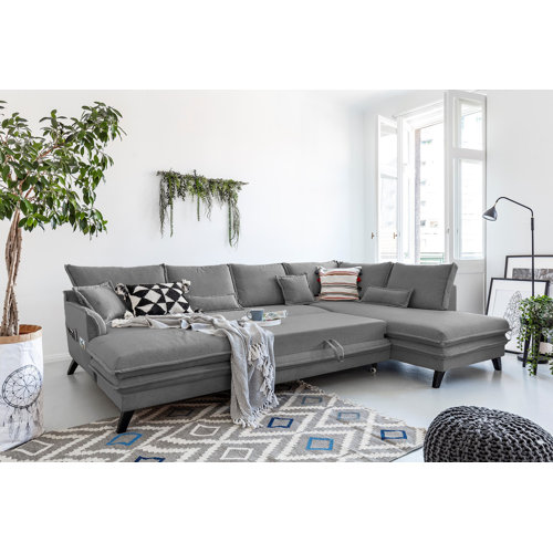 Hykkon Yuri Upholstered Corner Sofa & Reviews Wayfair.co.uk